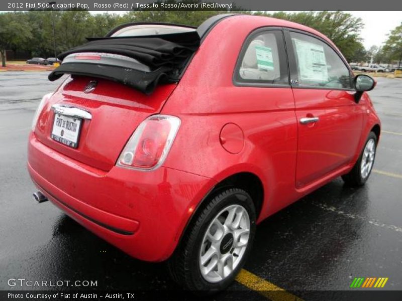 Rosso (Red) / Tessuto Rosso/Avorio (Red/Ivory) 2012 Fiat 500 c cabrio Pop