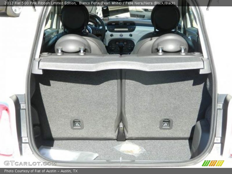 Bianco Perla (Pearl White) / Pelle Nera/Nera (Black/Black) 2012 Fiat 500 Pink Ribbon Limited Edition