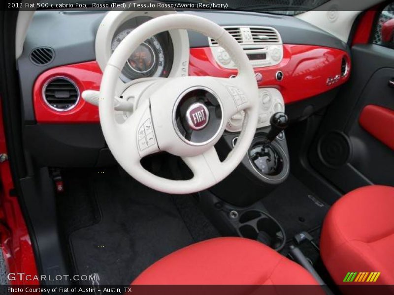 Tessuto Rosso/Avorio (Red/Ivory) Interior - 2012 500 c cabrio Pop 