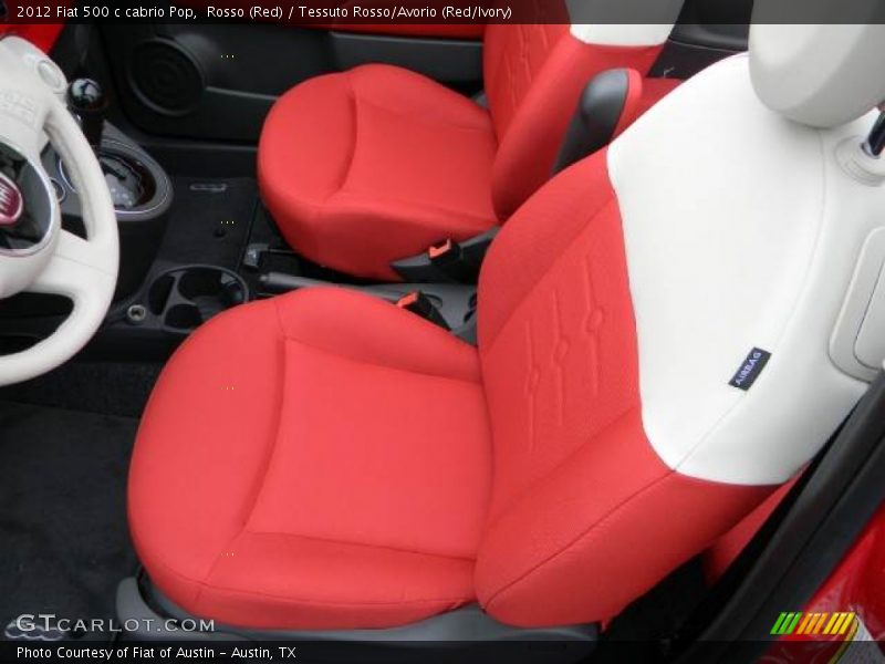 Rosso (Red) / Tessuto Rosso/Avorio (Red/Ivory) 2012 Fiat 500 c cabrio Pop