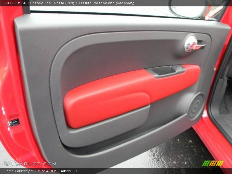 Rosso (Red) / Tessuto Rosso/Avorio (Red/Ivory) 2012 Fiat 500 c cabrio Pop