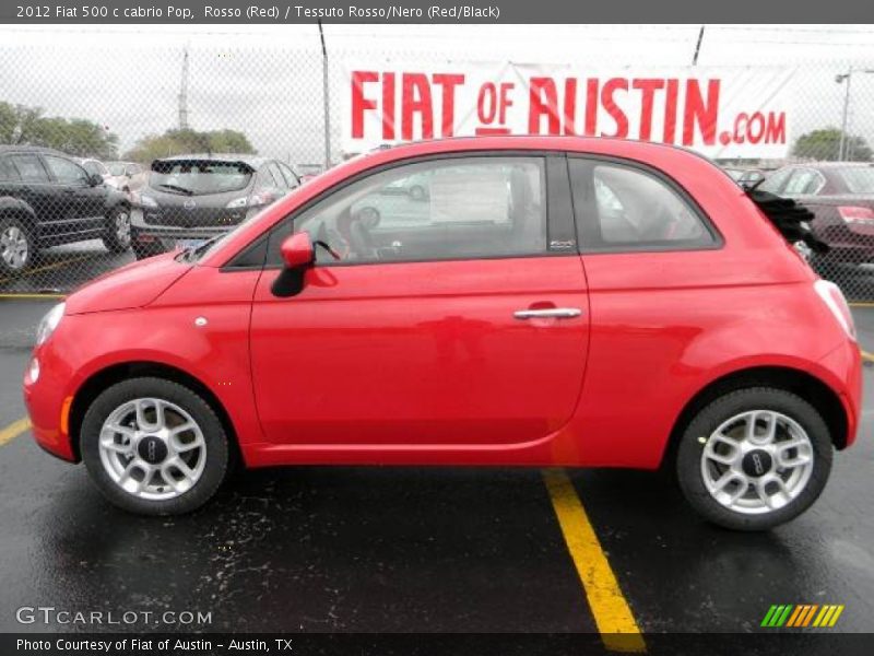 Rosso (Red) / Tessuto Rosso/Nero (Red/Black) 2012 Fiat 500 c cabrio Pop