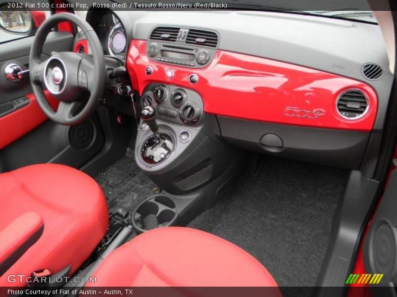 Rosso (Red) / Tessuto Rosso/Nero (Red/Black) 2012 Fiat 500 c cabrio Pop