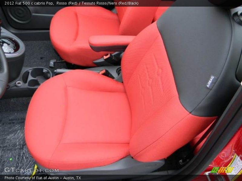 Rosso (Red) / Tessuto Rosso/Nero (Red/Black) 2012 Fiat 500 c cabrio Pop