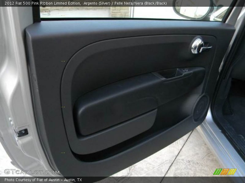 Argento (Silver) / Pelle Nera/Nera (Black/Black) 2012 Fiat 500 Pink Ribbon Limited Edition