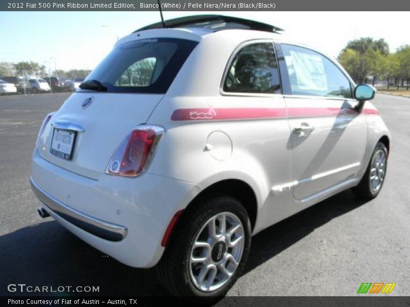 Bianco (White) / Pelle Nera/Nera (Black/Black) 2012 Fiat 500 Pink Ribbon Limited Edition