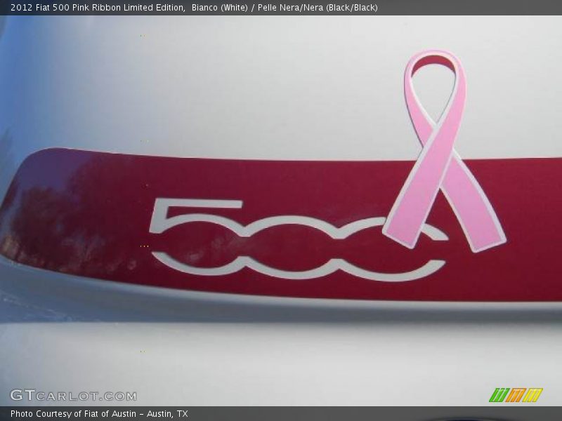 Bianco (White) / Pelle Nera/Nera (Black/Black) 2012 Fiat 500 Pink Ribbon Limited Edition