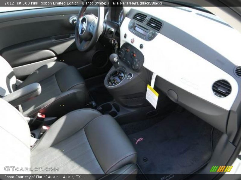Bianco (White) / Pelle Nera/Nera (Black/Black) 2012 Fiat 500 Pink Ribbon Limited Edition