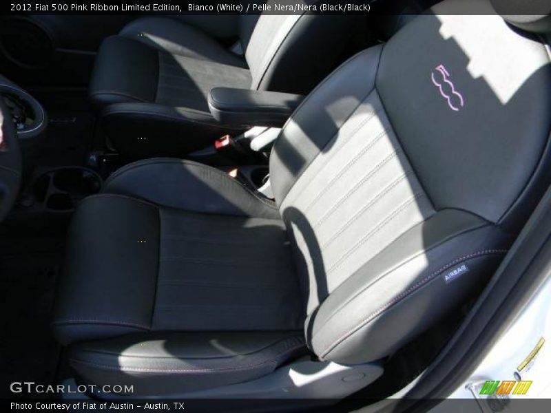 Bianco (White) / Pelle Nera/Nera (Black/Black) 2012 Fiat 500 Pink Ribbon Limited Edition