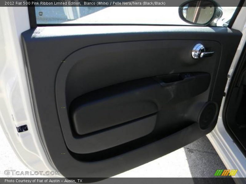 Bianco (White) / Pelle Nera/Nera (Black/Black) 2012 Fiat 500 Pink Ribbon Limited Edition
