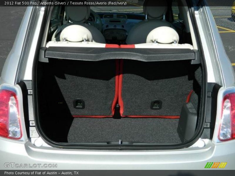 Argento (Silver) / Tessuto Rosso/Avorio (Red/Ivory) 2012 Fiat 500 Pop