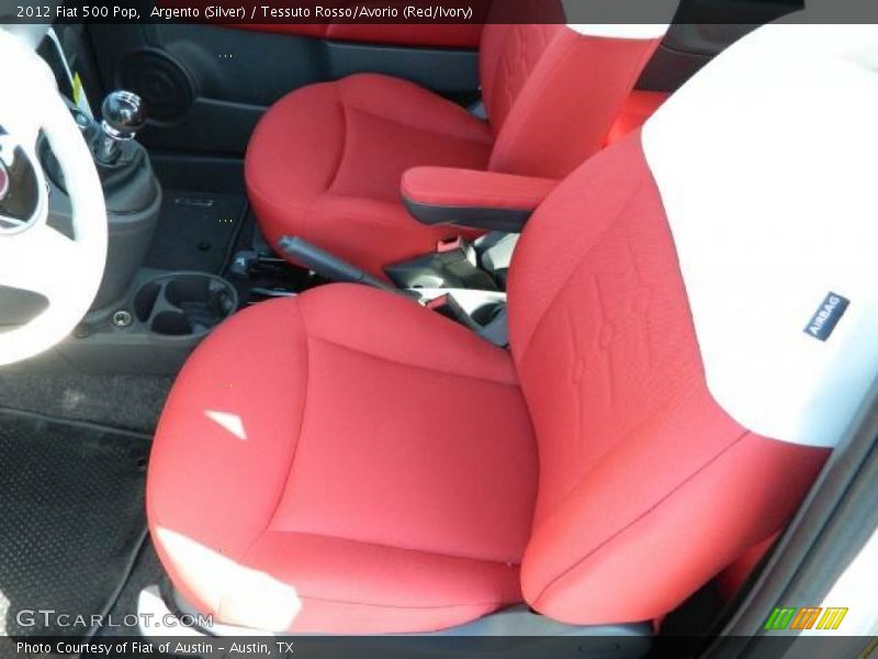 Argento (Silver) / Tessuto Rosso/Avorio (Red/Ivory) 2012 Fiat 500 Pop
