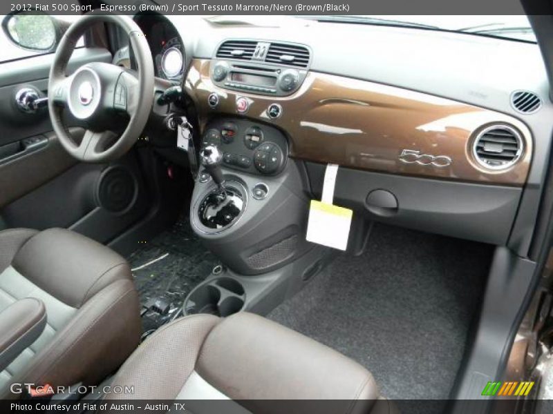 Espresso (Brown) / Sport Tessuto Marrone/Nero (Brown/Black) 2012 Fiat 500 Sport