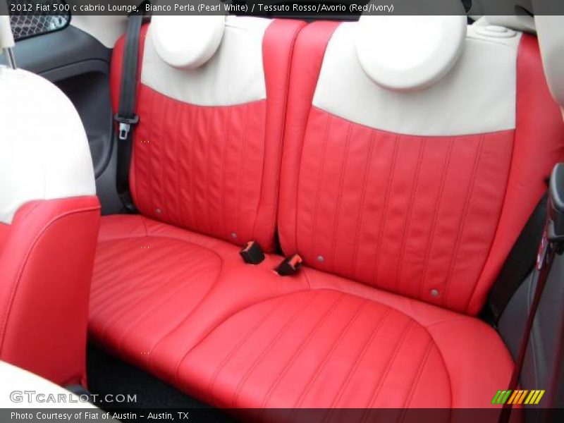  2012 500 c cabrio Lounge Tessuto Rosso/Avorio (Red/Ivory) Interior