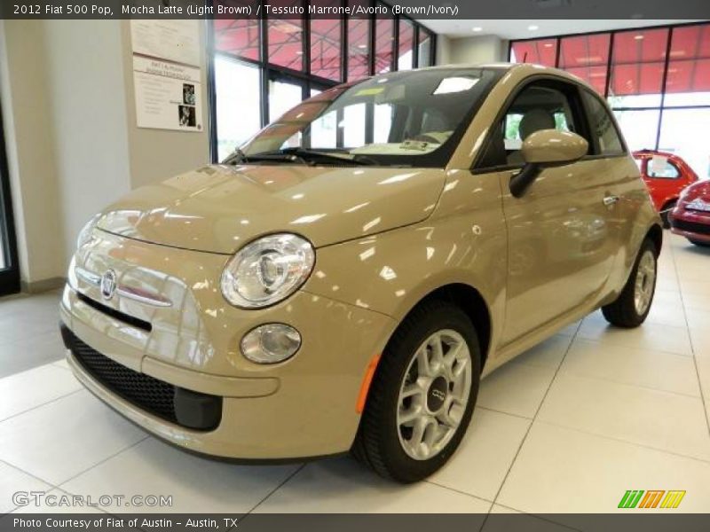 Mocha Latte (Light Brown) / Tessuto Marrone/Avorio (Brown/Ivory) 2012 Fiat 500 Pop