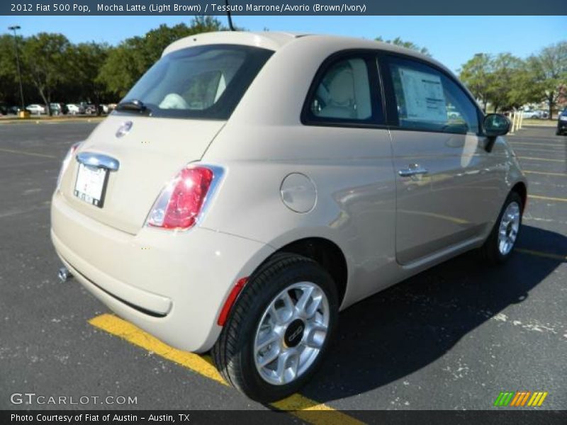 Mocha Latte (Light Brown) / Tessuto Marrone/Avorio (Brown/Ivory) 2012 Fiat 500 Pop