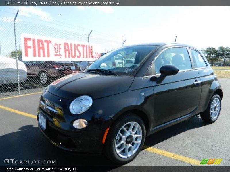 Nero (Black) / Tessuto Rosso/Avorio (Red/Ivory) 2012 Fiat 500 Pop