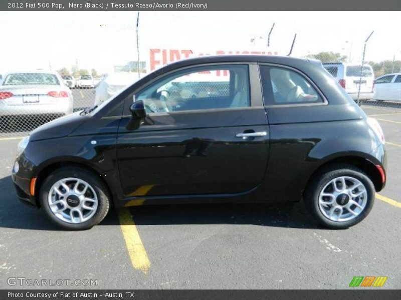 Nero (Black) / Tessuto Rosso/Avorio (Red/Ivory) 2012 Fiat 500 Pop