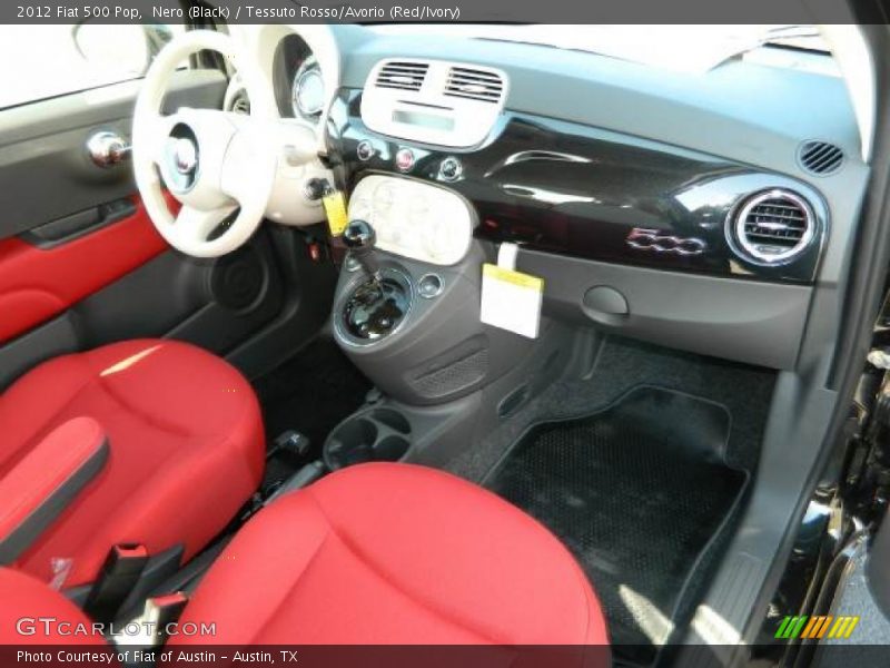 Nero (Black) / Tessuto Rosso/Avorio (Red/Ivory) 2012 Fiat 500 Pop