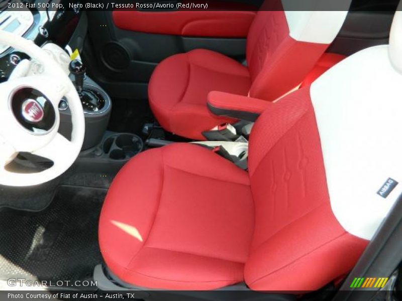 Nero (Black) / Tessuto Rosso/Avorio (Red/Ivory) 2012 Fiat 500 Pop