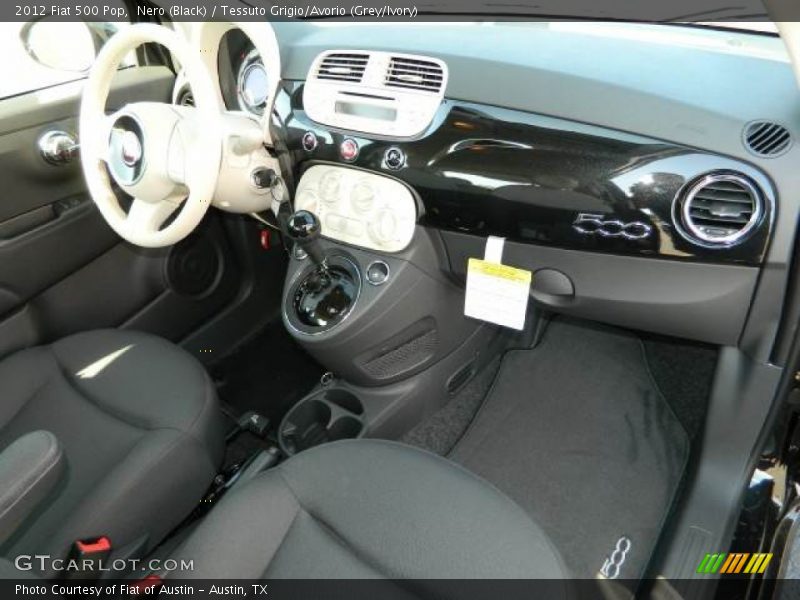Nero (Black) / Tessuto Grigio/Avorio (Grey/Ivory) 2012 Fiat 500 Pop