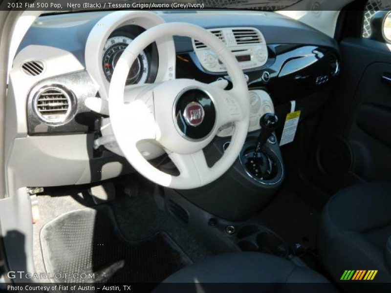 Nero (Black) / Tessuto Grigio/Avorio (Grey/Ivory) 2012 Fiat 500 Pop