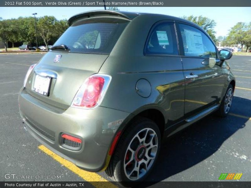 Verde Oliva (Green) / Sport Tessuto Marrone/Nero (Brown/Black) 2012 Fiat 500 Sport