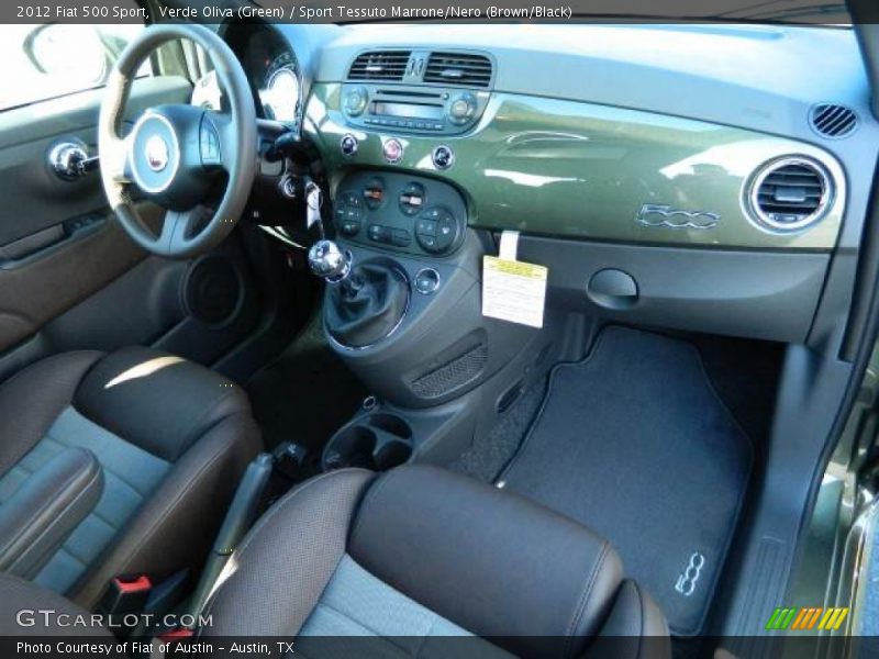 Verde Oliva (Green) / Sport Tessuto Marrone/Nero (Brown/Black) 2012 Fiat 500 Sport