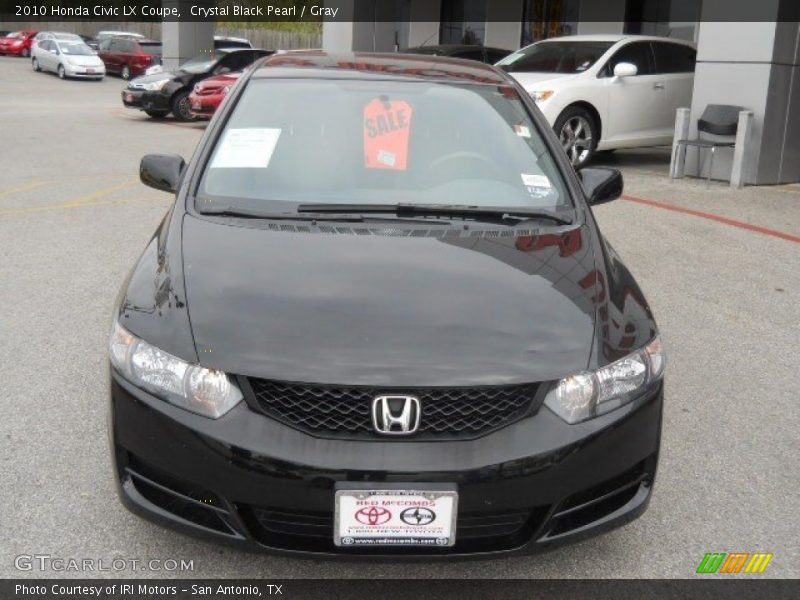 Crystal Black Pearl / Gray 2010 Honda Civic LX Coupe