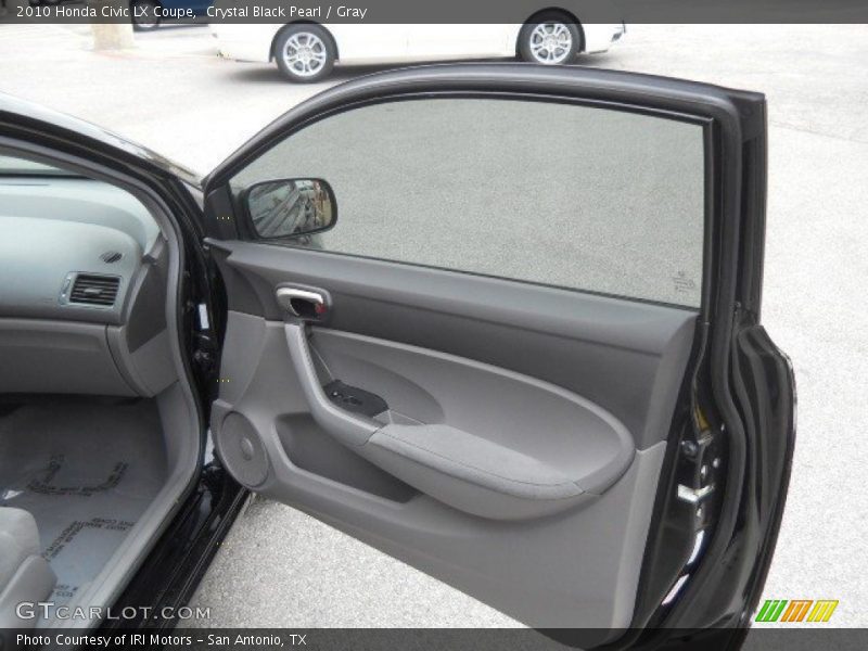 Crystal Black Pearl / Gray 2010 Honda Civic LX Coupe