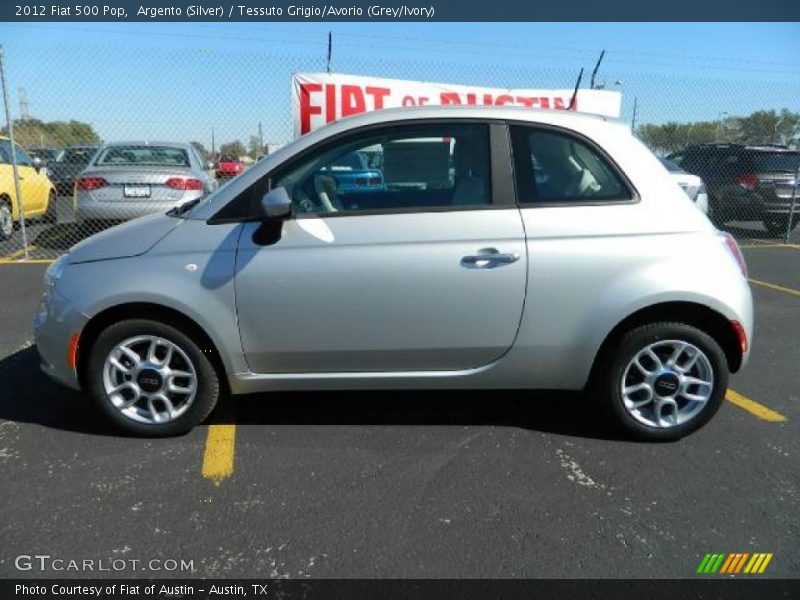 Argento (Silver) / Tessuto Grigio/Avorio (Grey/Ivory) 2012 Fiat 500 Pop