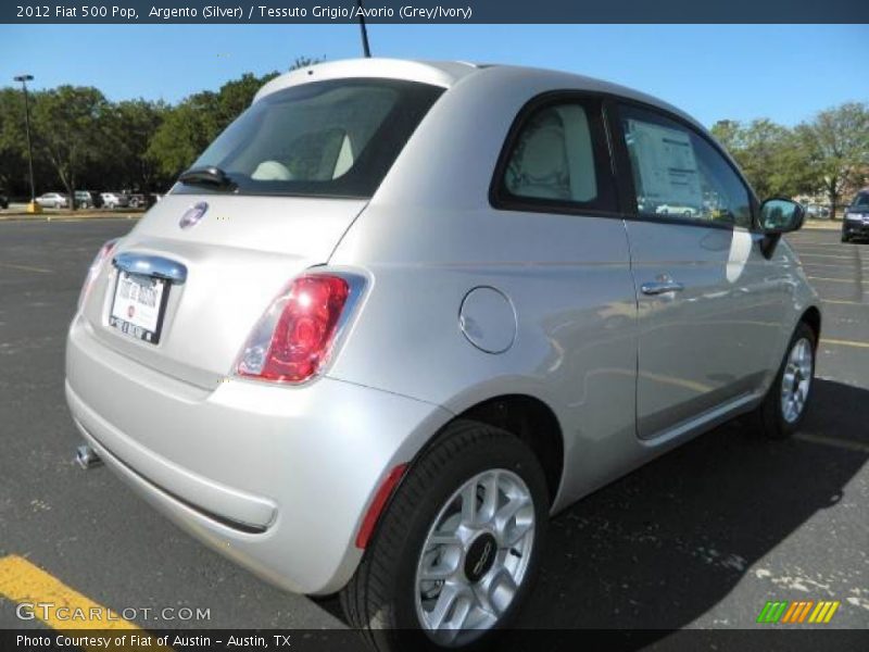 Argento (Silver) / Tessuto Grigio/Avorio (Grey/Ivory) 2012 Fiat 500 Pop