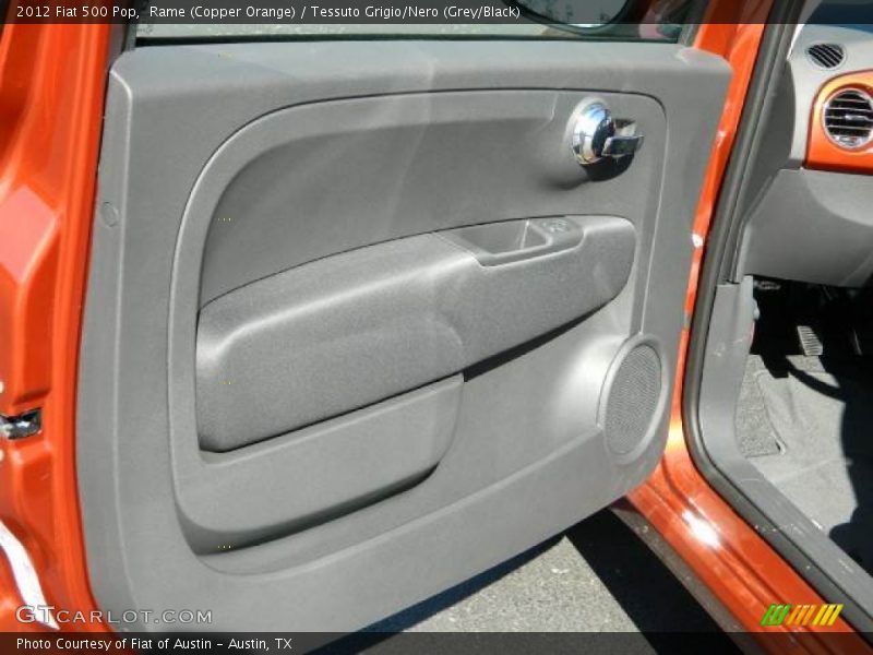 Rame (Copper Orange) / Tessuto Grigio/Nero (Grey/Black) 2012 Fiat 500 Pop