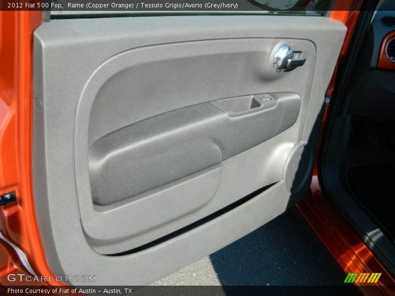 Rame (Copper Orange) / Tessuto Grigio/Avorio (Grey/Ivory) 2012 Fiat 500 Pop