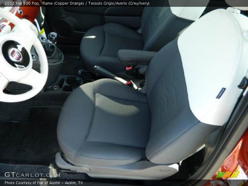 Rame (Copper Orange) / Tessuto Grigio/Avorio (Grey/Ivory) 2012 Fiat 500 Pop