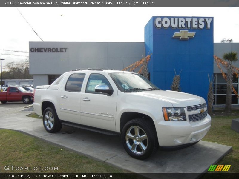 White Diamond Tricoat / Dark Titanium/Light Titanium 2012 Chevrolet Avalanche LTZ