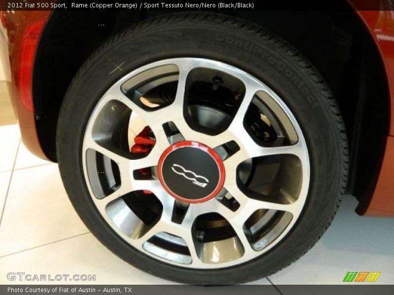 Rame (Copper Orange) / Sport Tessuto Nero/Nero (Black/Black) 2012 Fiat 500 Sport