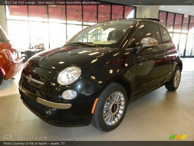 Nero (Black) / Pelle Nera/Nera (Black/Black) 2012 Fiat 500 Lounge