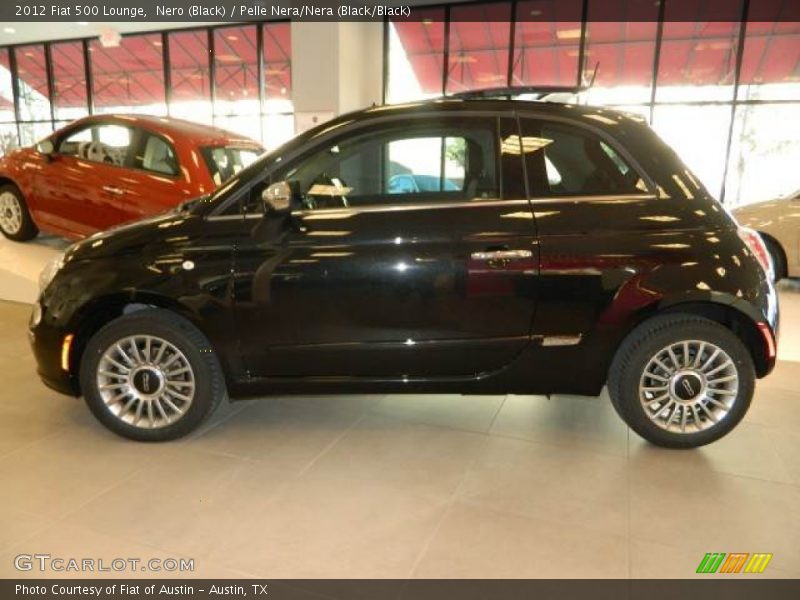 Nero (Black) / Pelle Nera/Nera (Black/Black) 2012 Fiat 500 Lounge