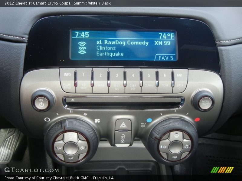 Controls of 2012 Camaro LT/RS Coupe