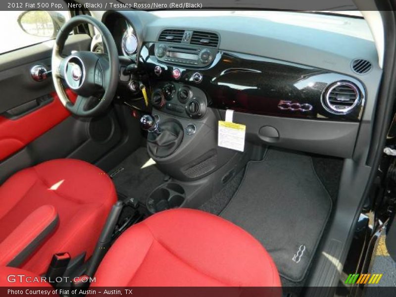 Nero (Black) / Tessuto Rosso/Nero (Red/Black) 2012 Fiat 500 Pop