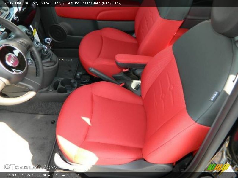 Nero (Black) / Tessuto Rosso/Nero (Red/Black) 2012 Fiat 500 Pop
