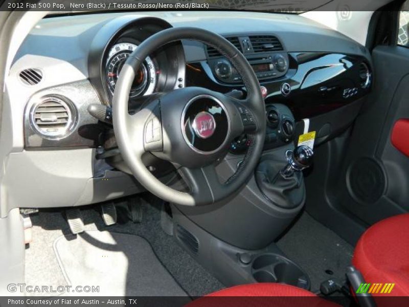 Nero (Black) / Tessuto Rosso/Nero (Red/Black) 2012 Fiat 500 Pop