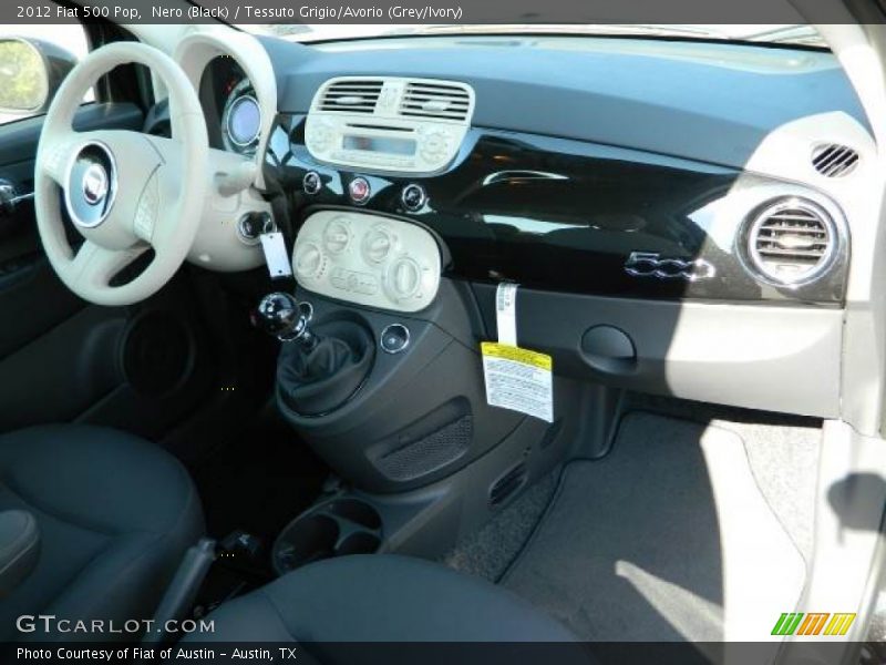 Nero (Black) / Tessuto Grigio/Avorio (Grey/Ivory) 2012 Fiat 500 Pop