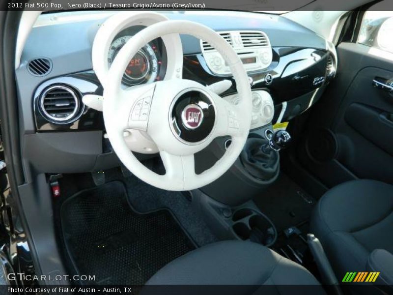 Nero (Black) / Tessuto Grigio/Avorio (Grey/Ivory) 2012 Fiat 500 Pop