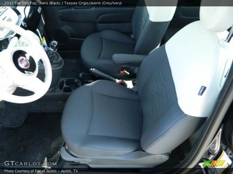 Nero (Black) / Tessuto Grigio/Avorio (Grey/Ivory) 2012 Fiat 500 Pop