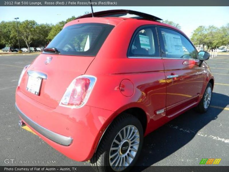 Rosso (Red) / Pelle Rosso/Nera (Red/Black) 2012 Fiat 500 Lounge