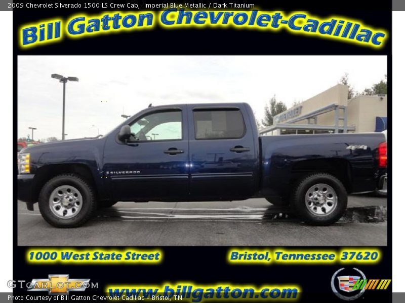 Imperial Blue Metallic / Dark Titanium 2009 Chevrolet Silverado 1500 LS Crew Cab