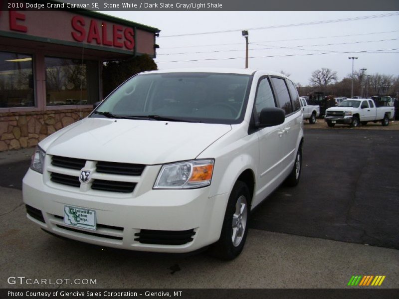 Stone White / Dark Slate Gray/Light Shale 2010 Dodge Grand Caravan SE