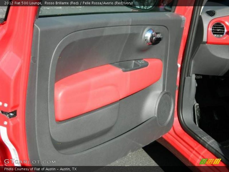 Rosso Brillante (Red) / Pelle Rossa/Avorio (Red/Ivory) 2012 Fiat 500 Lounge